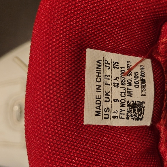 ADIDAS Superstar Basketball SHOES MENS Size 9.5 Art 534873 3 STRIPE 2005 Red - Picture 3 of 6